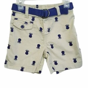 2/$20 Old Navy Octopus Print Belted Pull On Shorts